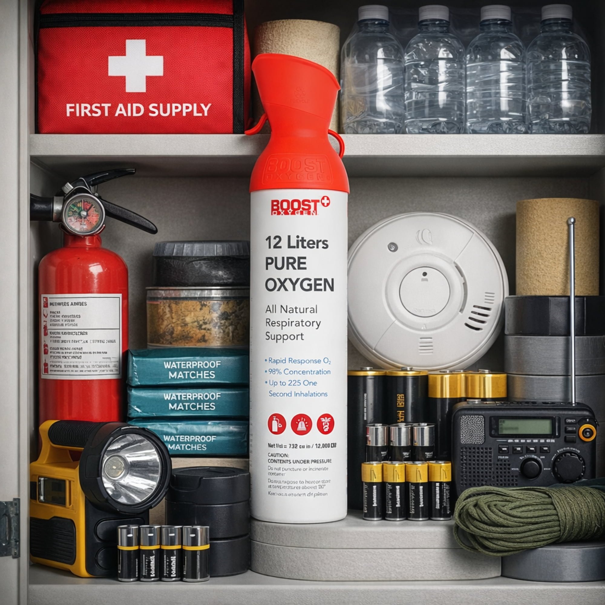 Boost Oxygen Rapid Response Portable Canned Oxygen, Natural, 12L