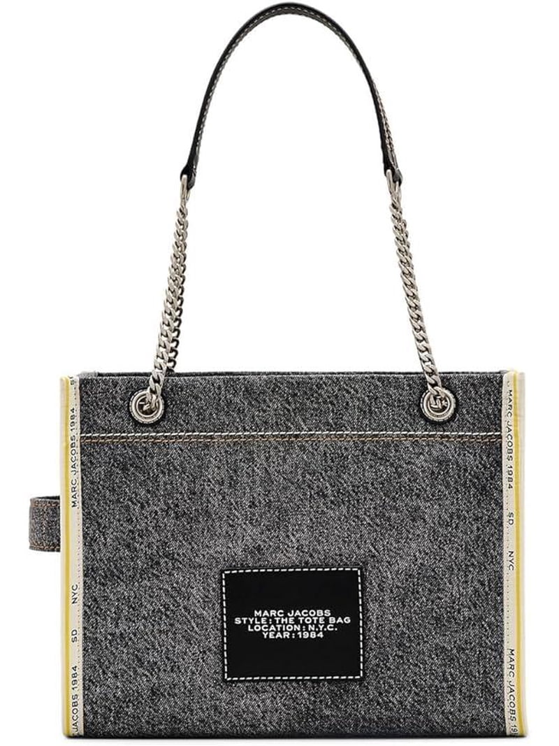 Marc Jacobs The Denim Chain Medium Tote Bag - Black Wash - Walmart.com