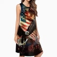 thumbnail image 2 of Beautiful Eagle And Usa Flag Dress Loose Women'S Dress Beach Dresses With Pockets Dresses For Womens, 2 of 4