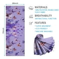 thumbnail image 2 of Purple Butterfly Flower Pattern Hot Yoga Mat Towel Non Slip for Hot Yoga - Quick-Drying Yoga Mat Cover with 4 Corner Pockets with Travel Bag - Hot Yoga Towel Non Slip 70"x26", 2 of 6