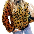 thumbnail image 2 of The HOMBOM Sweaters For Women Womens Pullover Leopard Sweatshirt Long Sleeve Sweater Shirts Tops, 2 of 5
