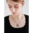thumbnail image 5 of Dorunmo Pumpkin Necklace for Womens 925 Sterling Silver Pumpkin Pendant Halloween Necklaces Black Wing Heart Pendant Halloween Jewelry, 5 of 6