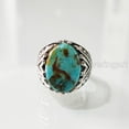 thumbnail image 2 of Tibetan Turquoise Ring, Silver Jewelry, 925 Silver Ring, Father's Day, AAA Natural Turquoise, December Birthstone Ring, Heavy Mens Ring, Spiritual Healing Gemstone, Christmas, Signet Mens Ring, 2 of 7