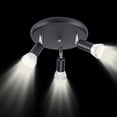 thumbnail image 2 of 3 Way Round Plate Ceiling Spotlight Cabinet Rotatable LED Light Bulbs Home Lighting Warm White Light, 2 of 8