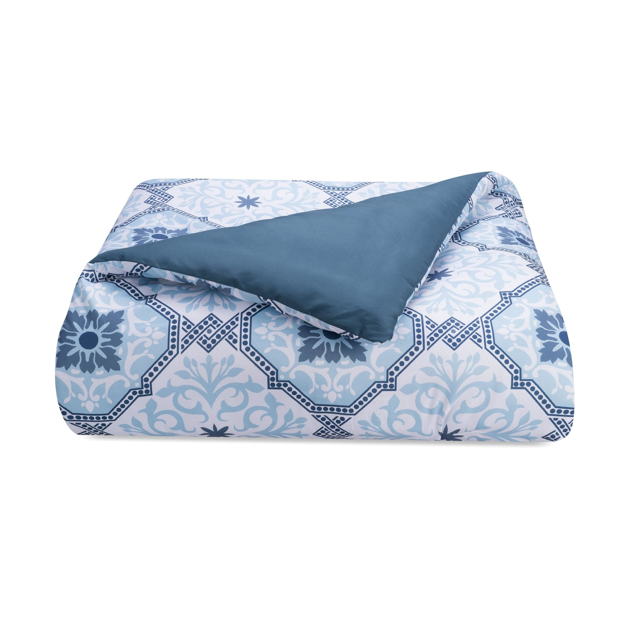 Martex Ankara Reversible Bed In A Bag with Bonus Decorative Pillow, Blue, Twin