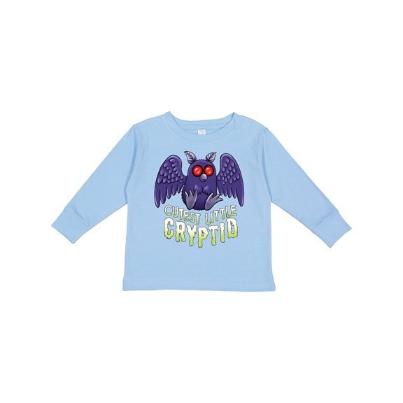 Inktastic Cutest Little Cryptid Mothman Boys or Girls Long Sleeve Toddler T-Shirt