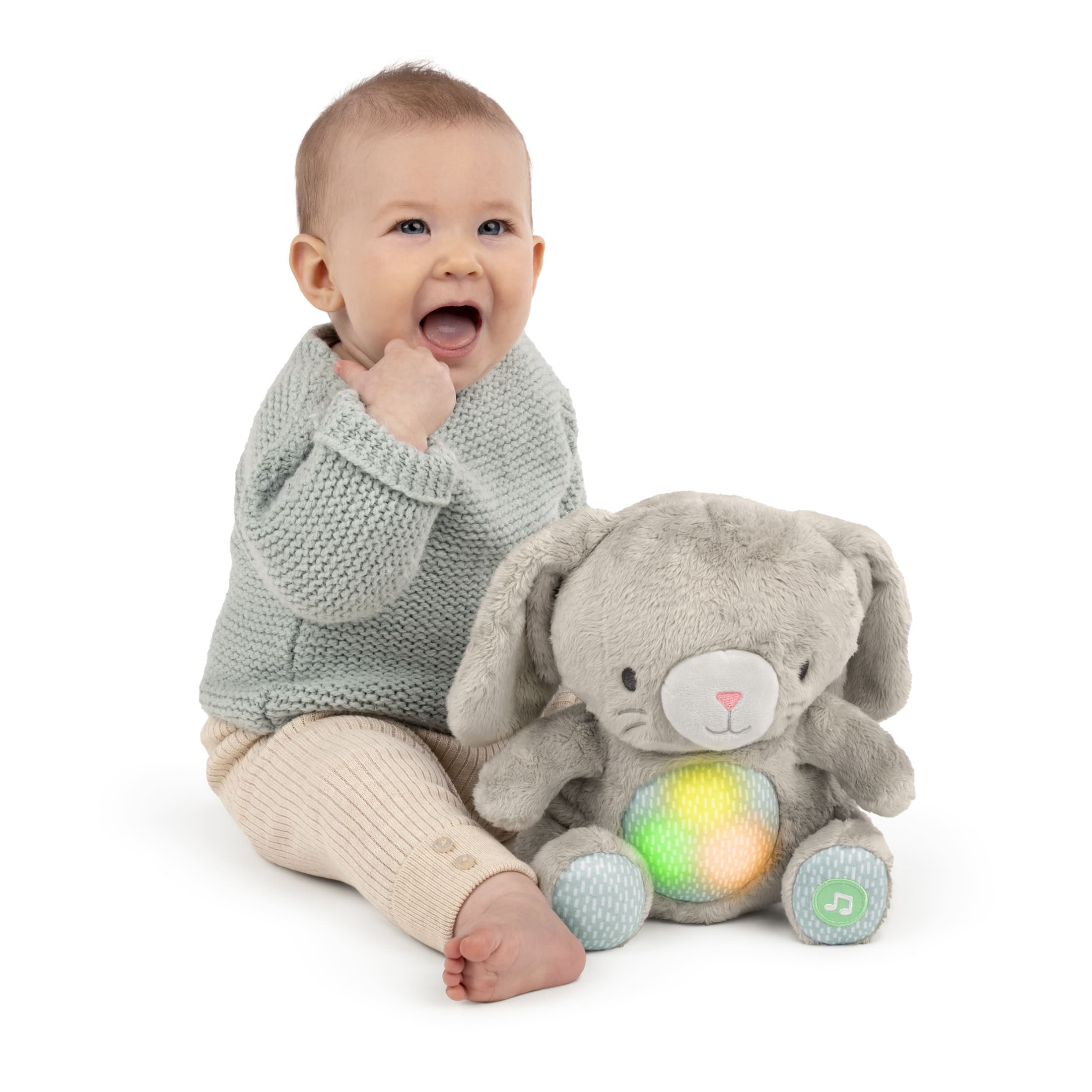 Ingenuity Heart to Hugs Sylvi Bunny Soothing Plush Toy, Grey, For Ages 0 Months +