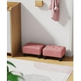 thumbnail image 2 of Foot Stool Ottoman, Small Ottoman Foot Rest with Legs, Rectangle Foolstool Ottomans for Couch, Ottoman Foot Stools for Living Room Entryway (Pink), 2 of 18