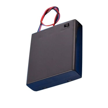 Support de Batterie rack de Batterie AA Compartiment de Batterie Boîte Noire Boîtier de Batterie 4 AA Support de batteries