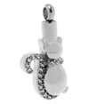 thumbnail image 1 of Colgante de cremación Zulema soporte de perfume de Ceniza de gato de imitación de cristal de acero inoxidable 316L, 1 of 6
