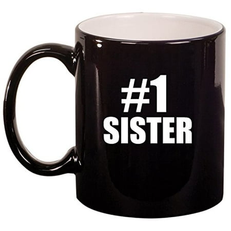 

Ceramic Coffee Tea Mug #1 Sister (Black)
