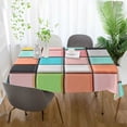 thumbnail image 3 of Yayeee Tablecloths 60" x 60" Rectangle Wrinkle Resistant Party Table Cover, Colorful Checkered Pattern, 3 of 8