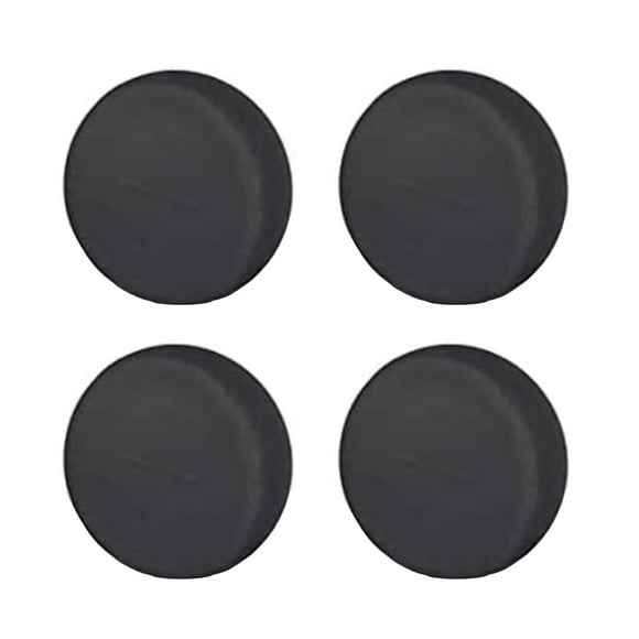 Tignapoo 4-Pack Silver & Black Weatherproof Tire Covers, 600D Oxford Fabric, Size S (18-20in), Compact Packaging (20x20x4cm)