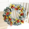 thumbnail image 3 of 15.7 Inch Snow Flocked Christmas Wreath for Front Door, Artificial Winter Wreath with Pinecones & Berries for Outdoor Indoor Wall Window Xmas Holiday and New Year Decorations, 3 of 6