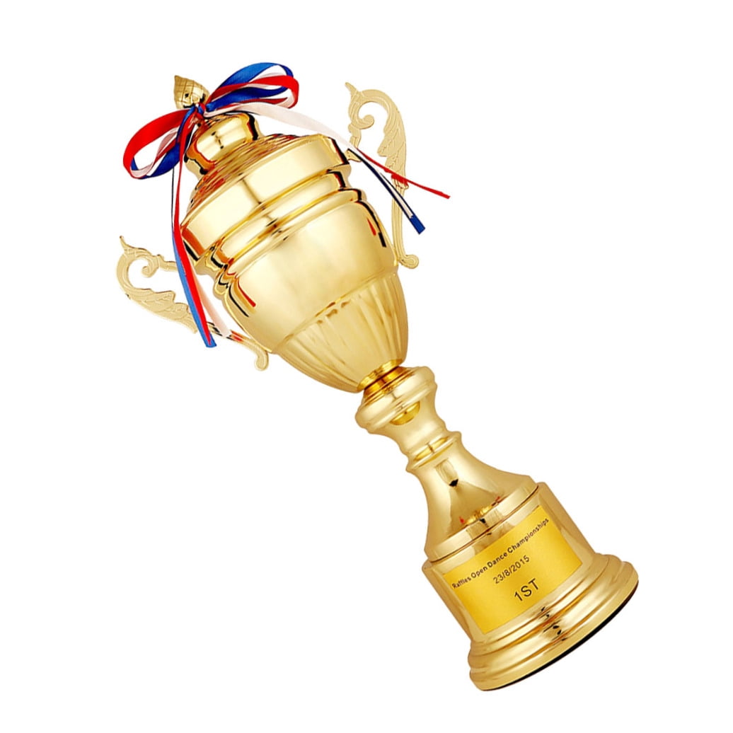 IBASETOY Golden Award Trophy Metal Party Prize with Base for Ceremony and Competition