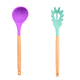 thumbnail image 1 of Juego de utensilios de cocina de silicona de 2 piezas, utensilios de cocina de madera fáciles de limpiar, utensilios de cocina antiadherentes, 1 of 5