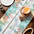 thumbnail image 3 of Beach Coastal Table Runner 72 Inches, Summer Coral Starfish Nautical Ocean Retro Bed Runner Dresser Scarves Tabletop for Indoor Outdoor Parties/Ceremony/Banquet, 14" x 72", 3 of 8