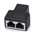 thumbnail image 1 of Adaptador divisor RJ45 de 2 puertos, cable Ethernet de red LAN, conector AA 1X Q0W4, 1 of 5