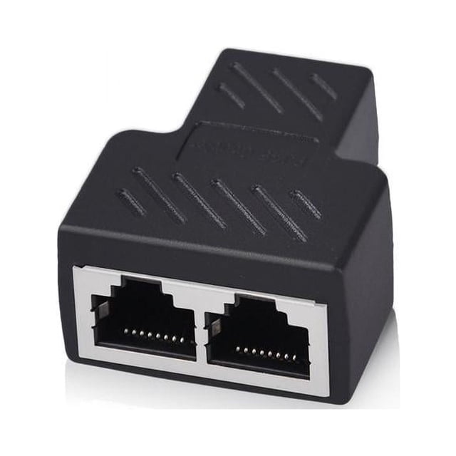 Adaptador divisor RJ45 de 2 puertos, cable Ethernet de red LAN, conector AA 1X Q0W4