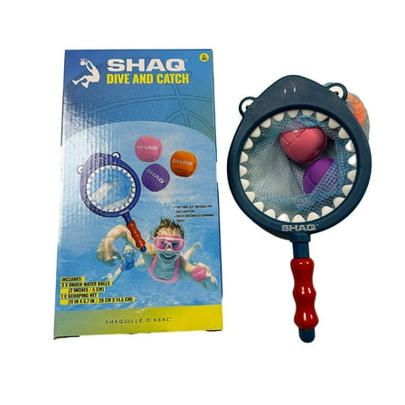 SHAQ Dive and Catch Game for Pool Kids Summer Water Fun Floating Toy Set Interactive Diving Rings and Sticks Bright Colors Easy to Grab Children Swimming Skills Suitable for Ages 6 and Up