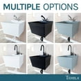 thumbnail image 5 of Tehila Wall-Mounted Gray Utility Sink with Drain Assembly Kit, 5 of 9