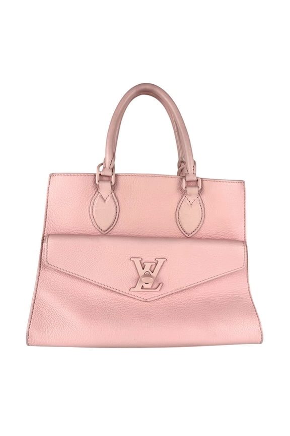 Pre-Owned Louis Vuitton Lockme Tote PM Leather Shoulder Bag, Pink, Women's, M55818, Free...