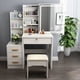 thumbnail image 2 of New Modern Dressing Table Cabinet Dressing Cabinet Apartment White Desk Bedroom Vanity Desk Light Mirror Dresser Home Furnitures My Lux Decor Round, 2 of 27