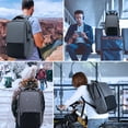 thumbnail image 3 of Laptop Backpack with Anti-Theft Ring.15.6 inch Notebook Computer Knapsack with USB Port, Men's Waterproof Backpack for School,Work or Travel, 3 of 7