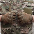 thumbnail image 3 of Glove StationGuantes de tiro táctico para hombres con compatibilidad con pantalla táctil, deportes, motocicleta y trabajo - Verde Adecuado para circunferencia de palma de 21-23 cm, 3 of 5
