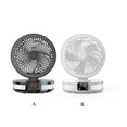 thumbnail image 2 of Desktop Electric Fan Rechargeable Aromatherapy Silent Preferred ABS Cooler Switch Tools Vertical Circulation Fan Traveling 4 Setting Black, 2 of 9