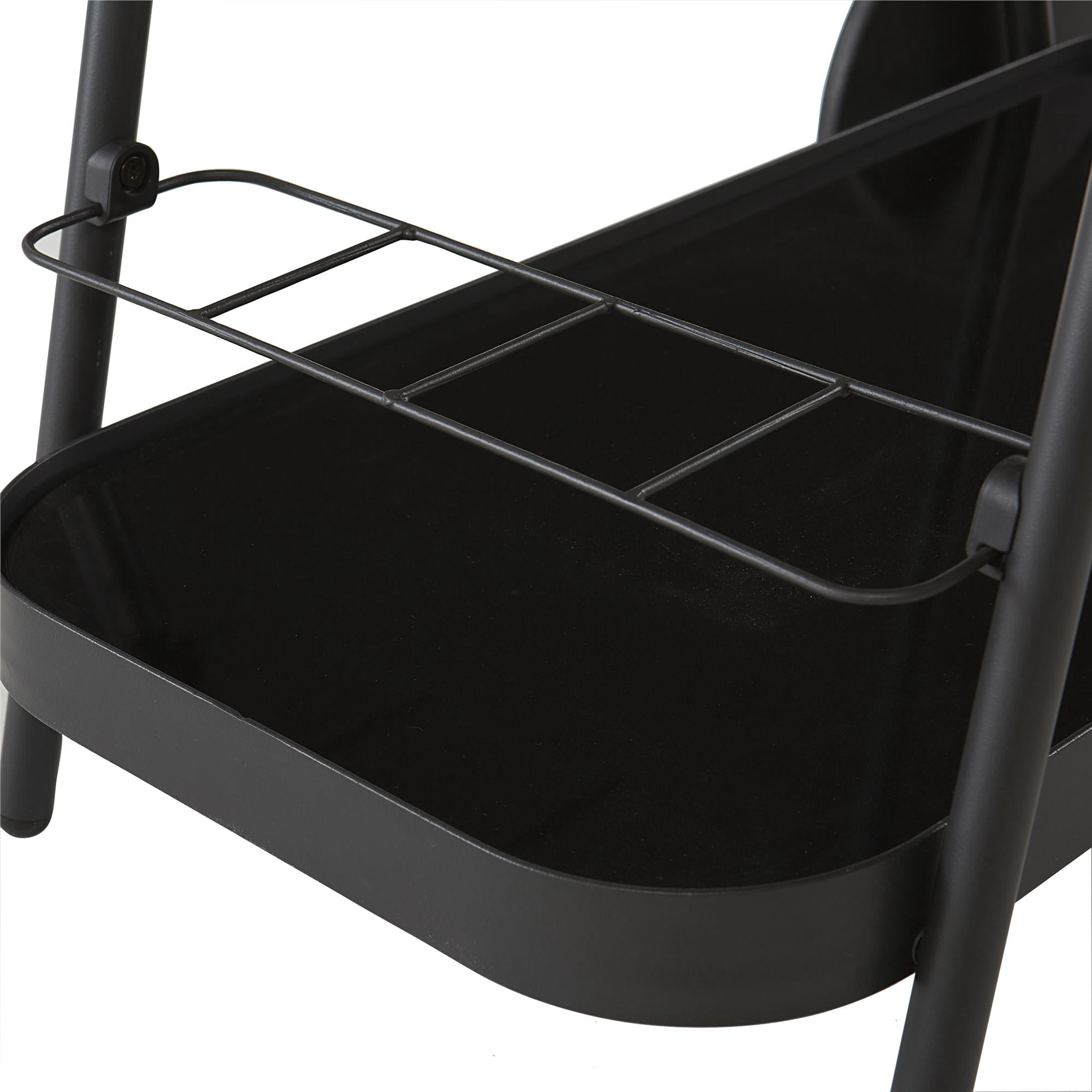 Novogratz Poolside Collection, Barbie Outdoor Bar Cart, Aluminum, Charcoal