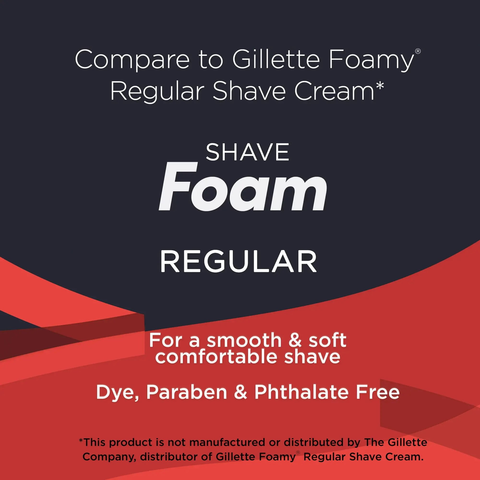 (6 pack) Equate Men's Shave Foam, Regular, 10 oz, Compare to Gillette® Foamy® Regular Shave Cream