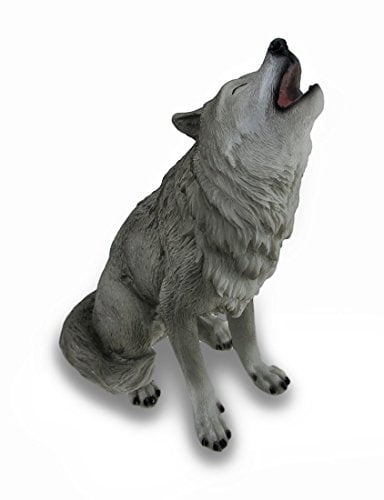 Sitting Grey Wolf Statue Sitting Grey Wolf Statue