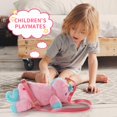 thumbnail image 4 of Monedero de felpa cosido con unicornio rosa para niñas de 3 a 12 años, 4 of 6