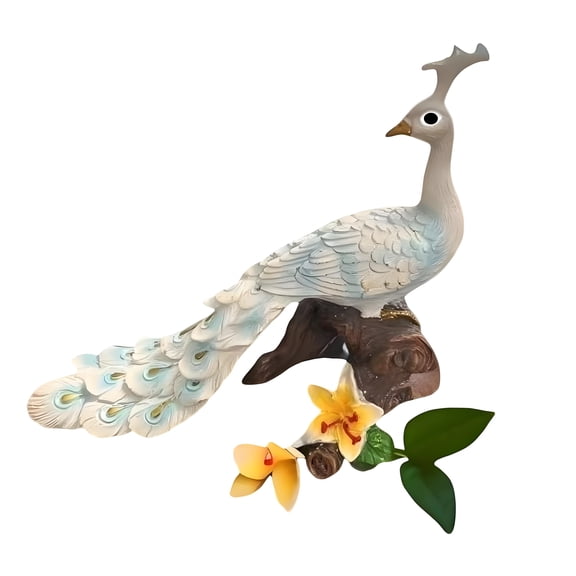 MCHENX 5.51 in Nature & Floral Peacock Garden Statues