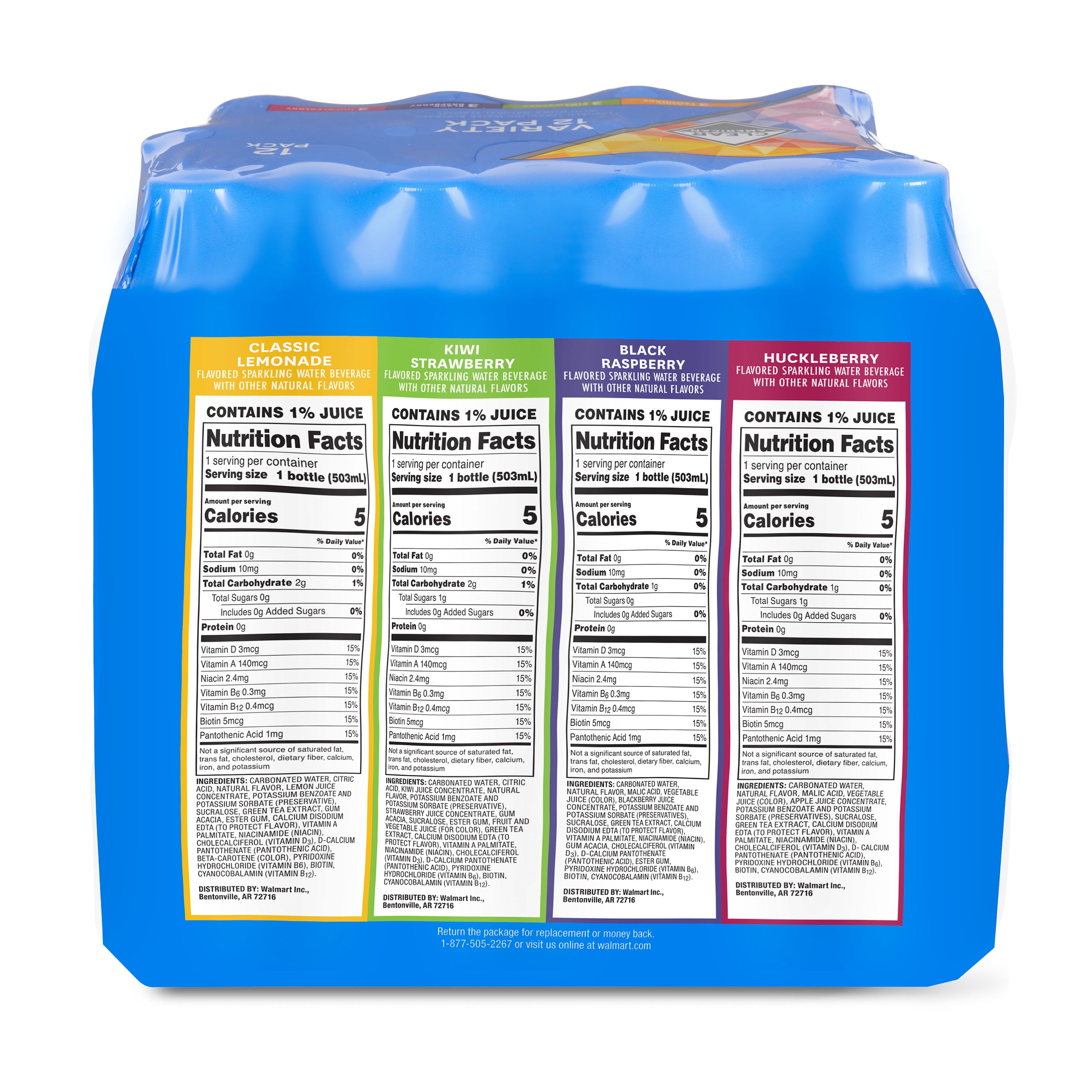 Buy Clear American Sparkling Water Variety Pack, 17 fl oz, 12 Count