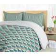 thumbnail image 5 of Ambesonne Philodendron Duvet Cover Set, Cheerful Tropic Plants, 2-Calking, Forest Green Pink, 5 of 7