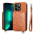 thumbnail image 2 of Dteck iPhone 13 pro case,PU Leather  Card Slots,Compatible Magnetic Car Mount phone Flip Kickstand Shockproof Ultra-Slim Cover for iPhone 13 pro 6.1 inch,Brown, 2 of 9