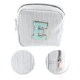 thumbnail image 4 of Unique Bargains 1 Pc Letter E Pattern Makeup Bag for Travel White Corduroy, 4 of 6