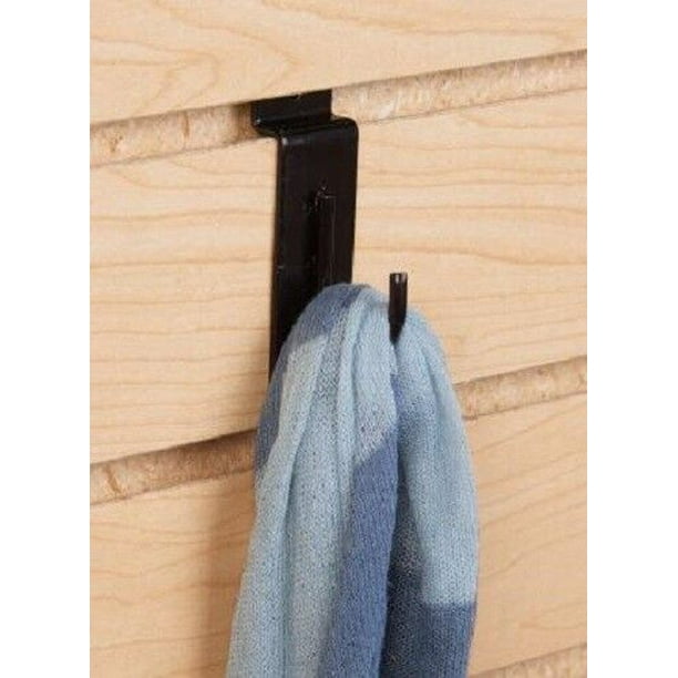 25 Black 1" Slatwall Metal Hooks Slat Wall Display Hook Slat Grid