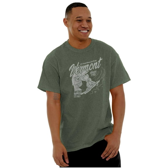 Popeye Vermont Hit the Slopes in VT Men's Graphic T Shirt Tees Brisco Brands M