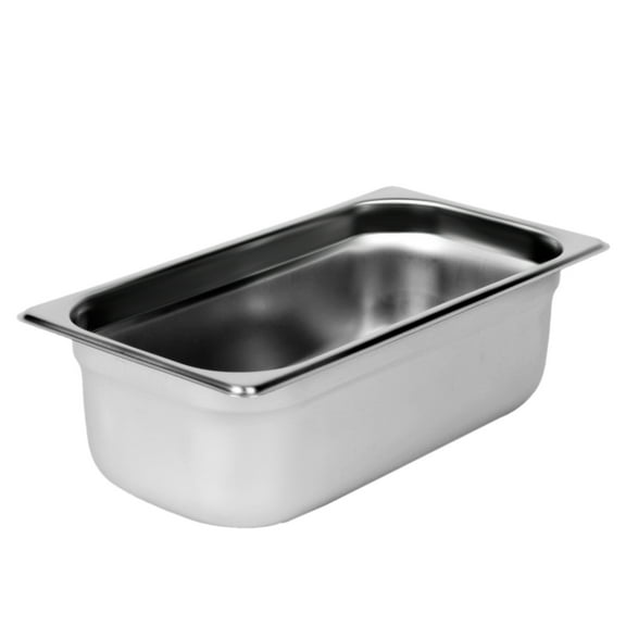Excellante third size 4" deep 22 gauge anti jam pans, comes in each
