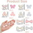 thumbnail image 2 of 36 Pcs 6 Style Pearl Patches Butterfly Bowknot Windmill Pearl Patch Stickers Glittered Plastic Pearl Applique Embroidery Applique Badges for Sewing DIY Crafts Clothes Hats Bags DIY, 2 of 6
