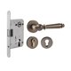 thumbnail image 3 of Cerradura de puerta Manija de puerta Reversible de latón de un solo lado Clásico 4 llaves Perilla de puerta Palanca de puerta, para dormitorio, puerta Marrón, 3 of 7