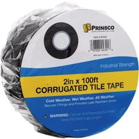 Prinsco 2" x 100' Black Corrugated Tile Tape BT02R Industrial Strength Leak Resistant