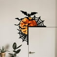 thumbnail image 5 of Custom Personalized Halloween Door Corner Sign, Spider Web, Moon & Bats Wall Decor, Spooky Fireplace Gift for Family (10 inches), 5 of 10
