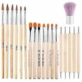 thumbnail image 1 of 19 Pcs Acrylic Nail Brush Set, Beauty Nail Art Brushes For Acrylic Application, Professional Drawing Uv Gel Nail Brush Dotting Pen Art Tip Builder Bru, 1 of 5