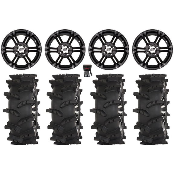 ITP SS212 14" Wheels Black 28" Outlaw Max Tires Can-Am Commander Maverick Renegade Outlander Defender