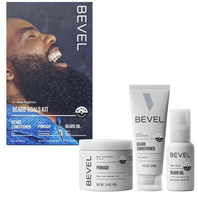 Kit de cuidado de barba Bevel para hombre con acondicionador, bálsamo y aceite