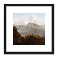 thumbnail image 1 of Johan Christian Dahl Der Watzmann 8X8 Inch Square Wooden Framed Wall Art Print Picture with Mount, 1 of 4